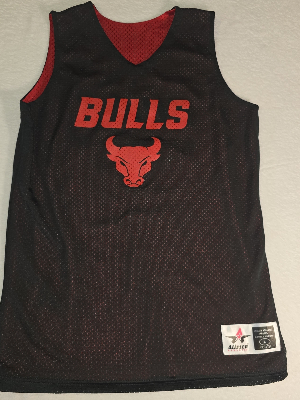 Alleson Athletic NBA Chicago Bulls Youth L Reversible Jersey Black/Red #33